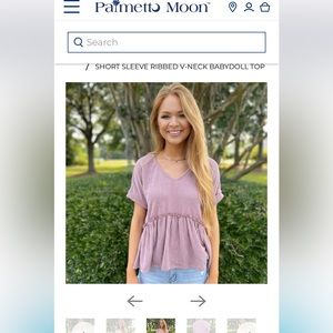NWT Palmetto moon/ charlotte avery baby doll v neck top